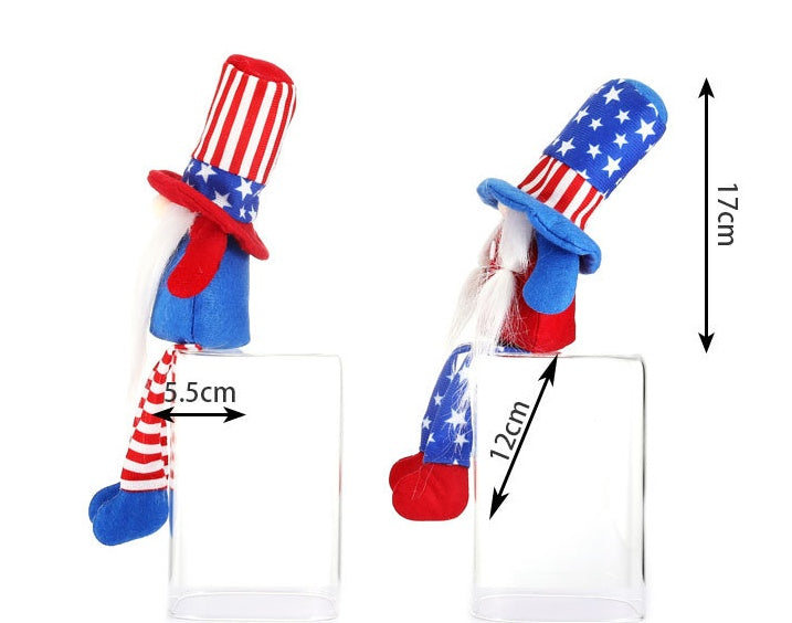 The Long-legged Faceless Doll Sits In A Plush Posture
