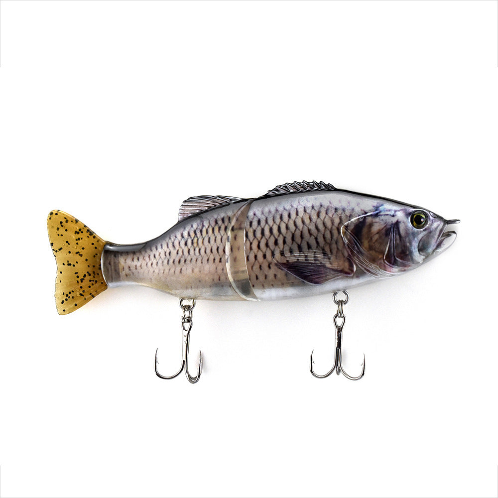 Multi-section Fish Hard Bait PVC Soft Bait S-shaped Swimming Posture Bait Lure