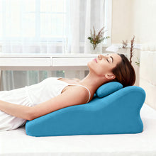 Ergonomic Spinal Posture Support & Multi-Functional Bed Pillow - Blue