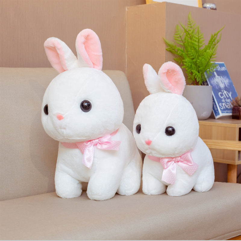 Simulation White Rabbit Ragdoll Sitting Posture Rabbit Plush Toy Doll