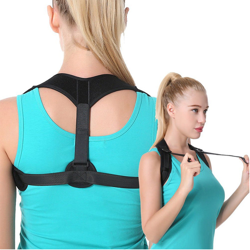 Back Clavicle Correction Belt Waist Protection Posture Correction Belt Breathable Adjustable Kyphosis Correction Mesh Correction Belt