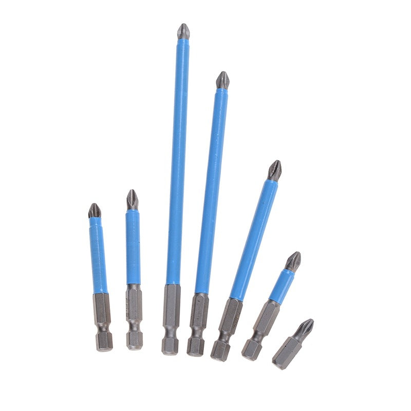 7 Pcs Ph2 Anti Slip Magnetic Cross Electric Drill Bits Screw Nozzle Taper Corrector 25Mm 50Mm 65Mm 70Mm 90Mm 127Mm 150Mm