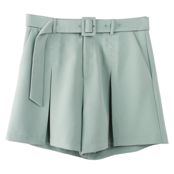 La Trousers Feel Thin Belt Hundred Posture Summer Shorts High Waist