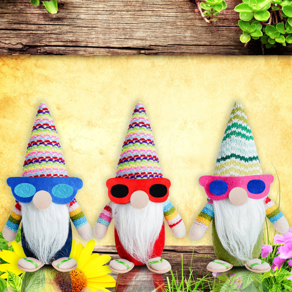 Faceless Old Man Sunglasses Doll Sitting Posture