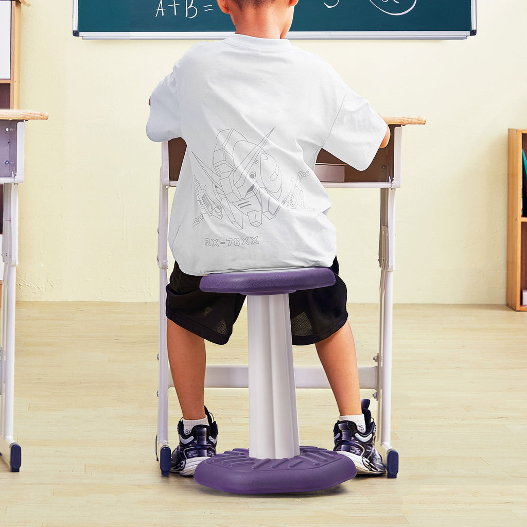 Kids Wobble Chair, Active Chair With Sponge Cushion, Wobble Stool Improves Focus, Posture And Calm Children, Ideal For Schools And Home, Age 7-14, Purple