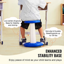Kids Wobble Chair (17.7-inch High), Active Chair With Sponge Cushion, Wobble Stool Improves Focus, Posture And Calm Children, Ideal For Schools And Home, Age 7-14, Blue