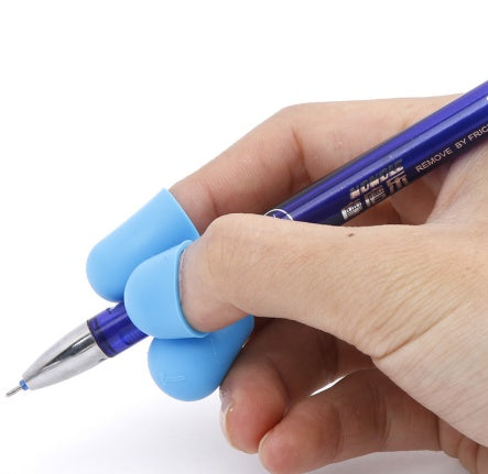 Children's writing pen holder straightener Student writing posture orthosis three-finger pencil silicone pen holder