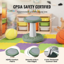 Kids Wobble Chair Active Chair With Sponge Cushion, Wobble Stool Improves Focus, Posture And Calm Children, Ideal For Schools And Preschools, Age 3-7, Green