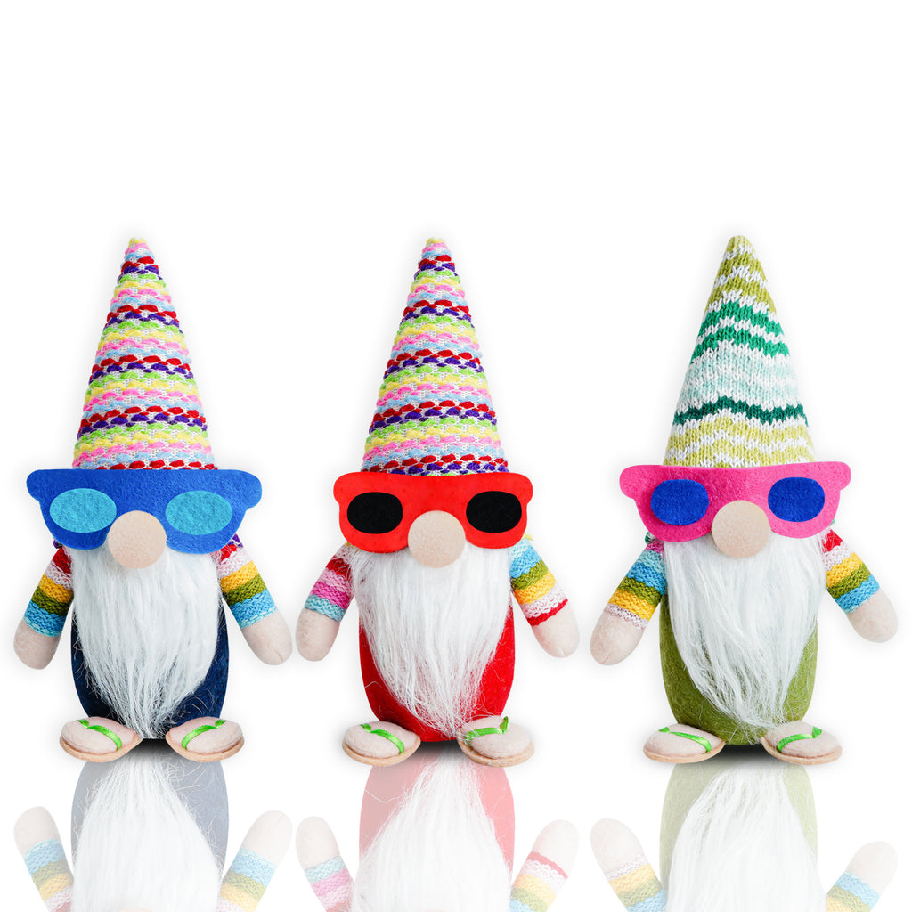 Faceless Old Man Sunglasses Doll Sitting Posture
