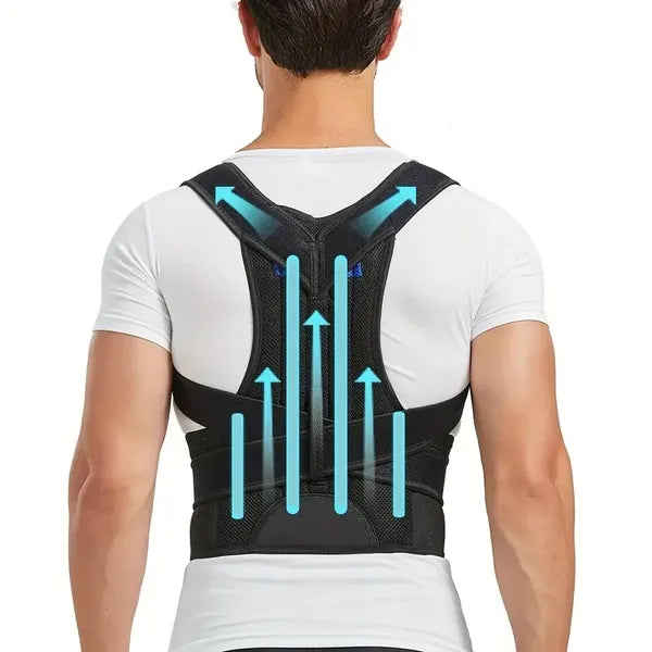 Ergonomic Posture Support Belt - Adjustable Compression For Lower Back Pain Relief