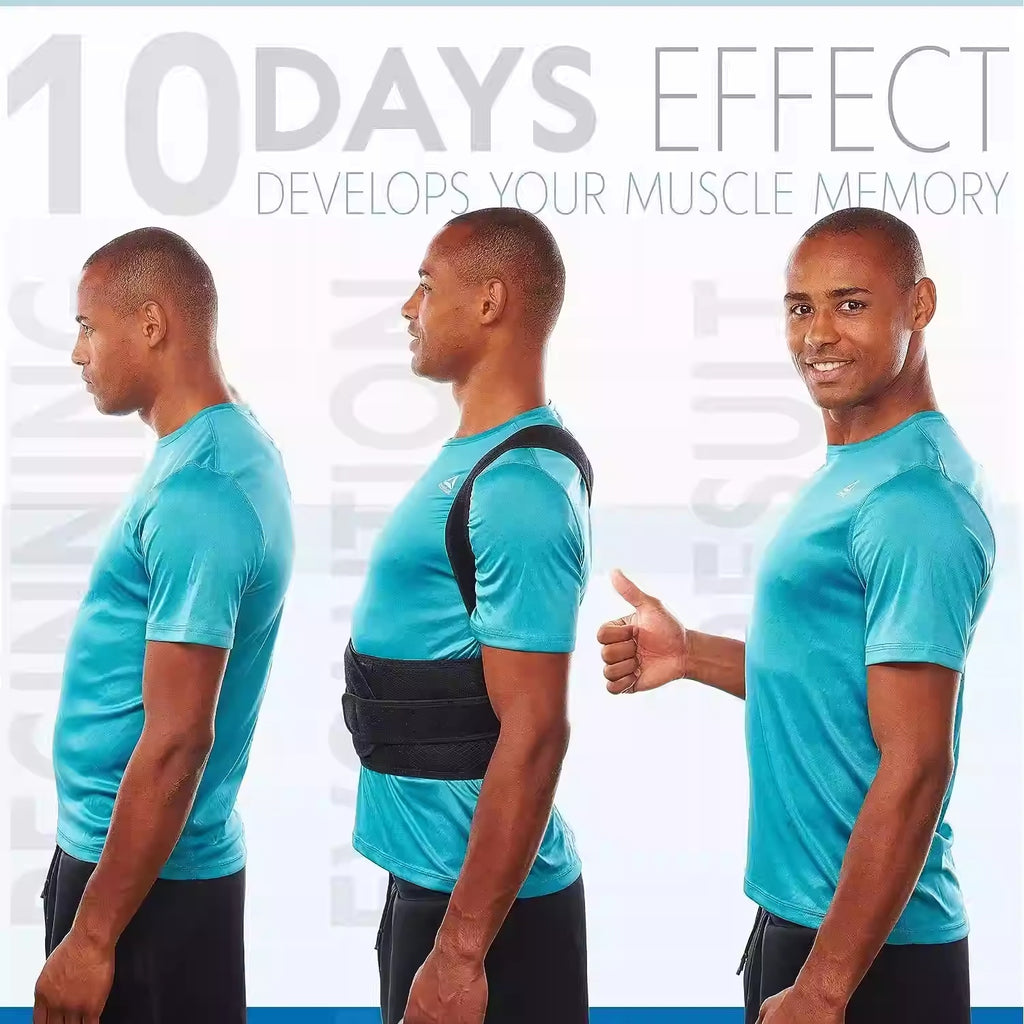 Unisex Back Support Posture Corrector With Shoulder Support