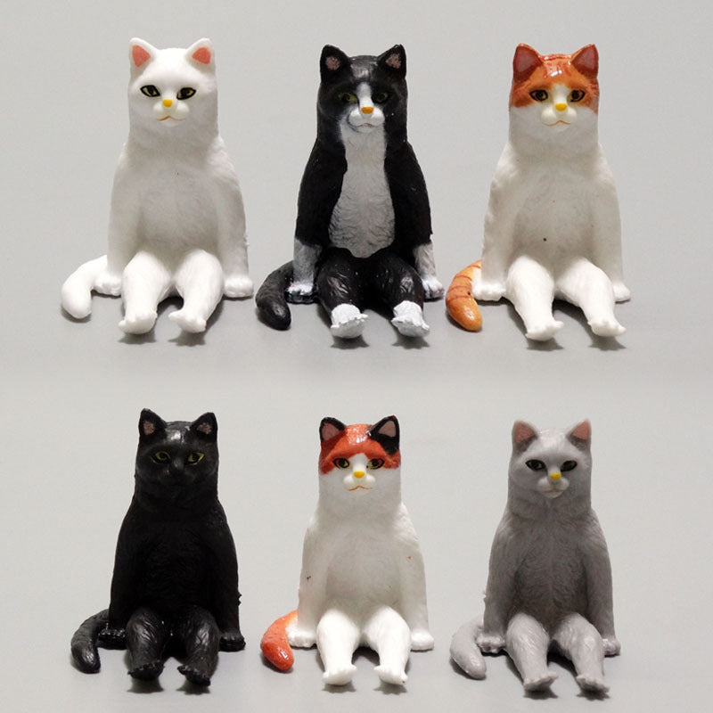 6 Sitting Posture Small Cute Cat Hand Toy Simulation Animal