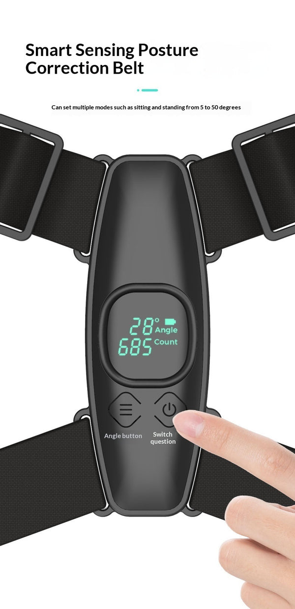 New Cross-border Upgraded Hunchback Correction Belt With Customizable Angle Settings And Sensor-based Back Posture Correction