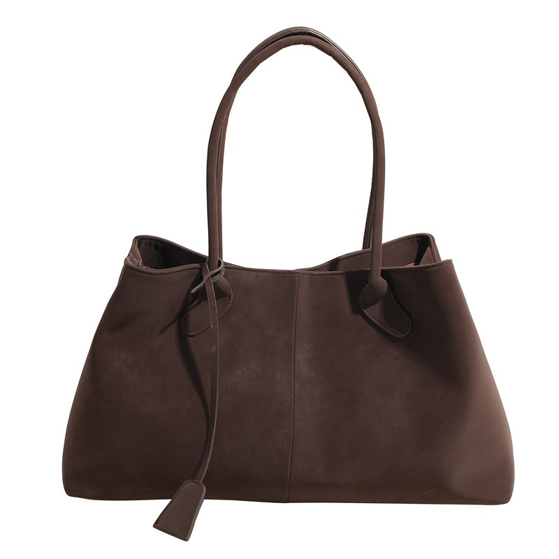 Tote Bag Large Capacity Commuter Portable Underarm Bag About Posture Magnetic Snap Bag