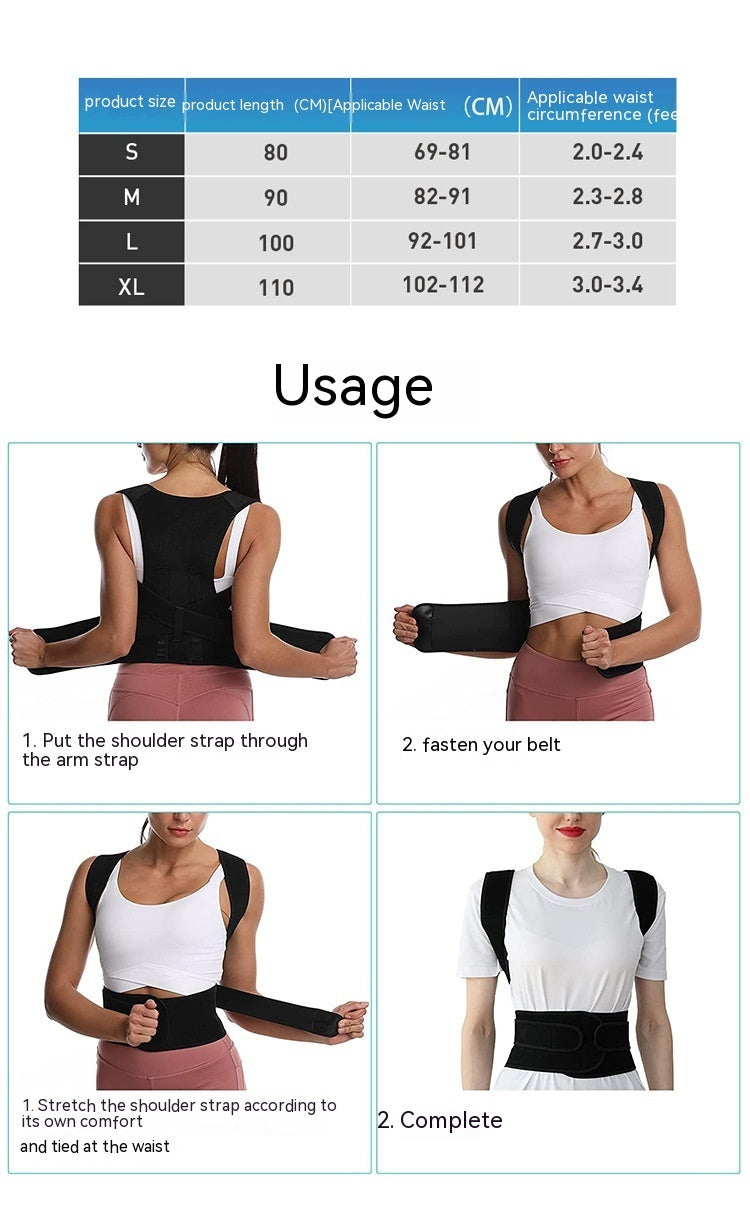 Men's And Women's Spine Fixation Special Strap Correction Sitting Posture Anti-humpback