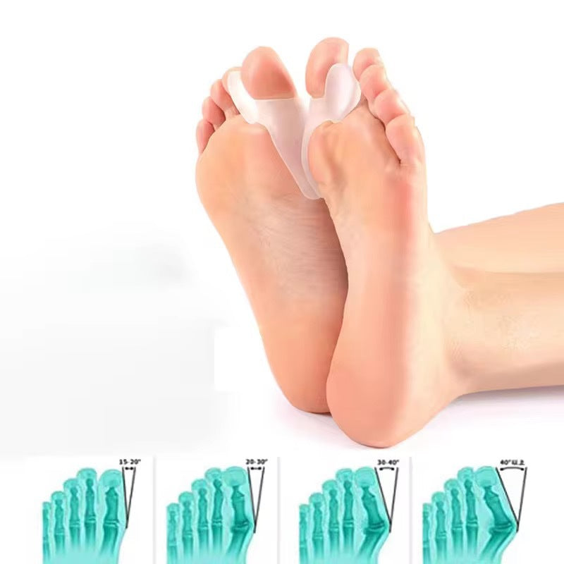Single-Port Toe Spreader Hallux Valgus Corrector Bunion Correction Overlapping Toes Soft Silicone Separator