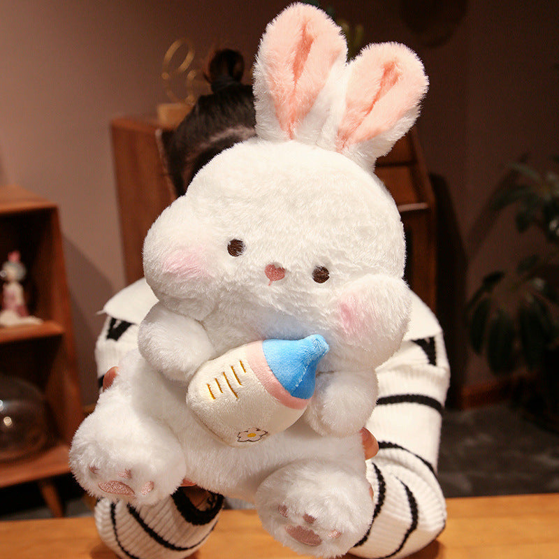Cute Little White Rabbit Plush Toy Large Sitting Posture Bed Pillow