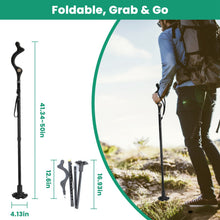 1Pc Posture Walking Cane For Men Women Old People Collapsible Walking Cane Heavy Duty Walking Stick With 10 Adjustable Heights For Hiking