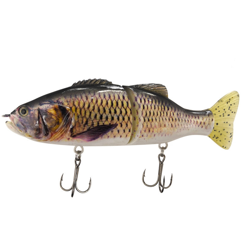 Multi-section Fish Hard Bait PVC Soft Bait S-shaped Swimming Posture Bait Lure