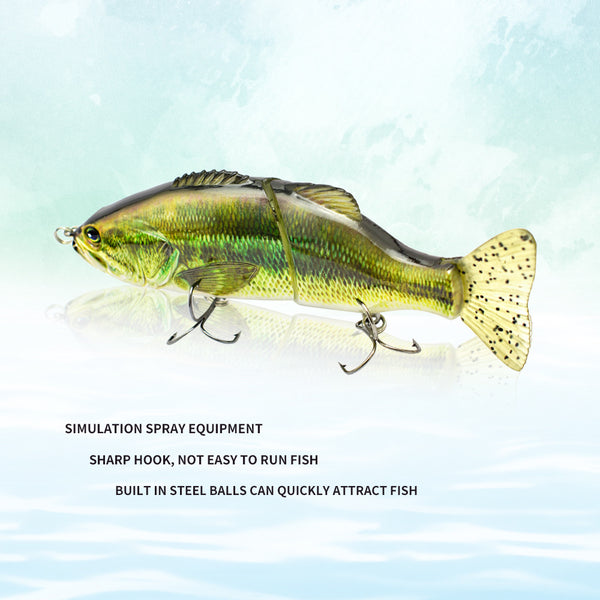 Multi-section Fish Hard Bait PVC Soft Bait S-shaped Swimming Posture Bait Lure