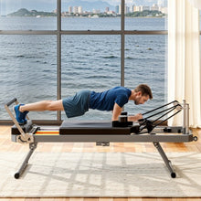 Extra Large Pilates Reformer - Multi-functional Home Fitness Equipment, 395lbs Capacity, With Dynamic Resistance Cords And Aerobic Rebounder, Improves Posture, Builds Strength, Reduces Stress, Black