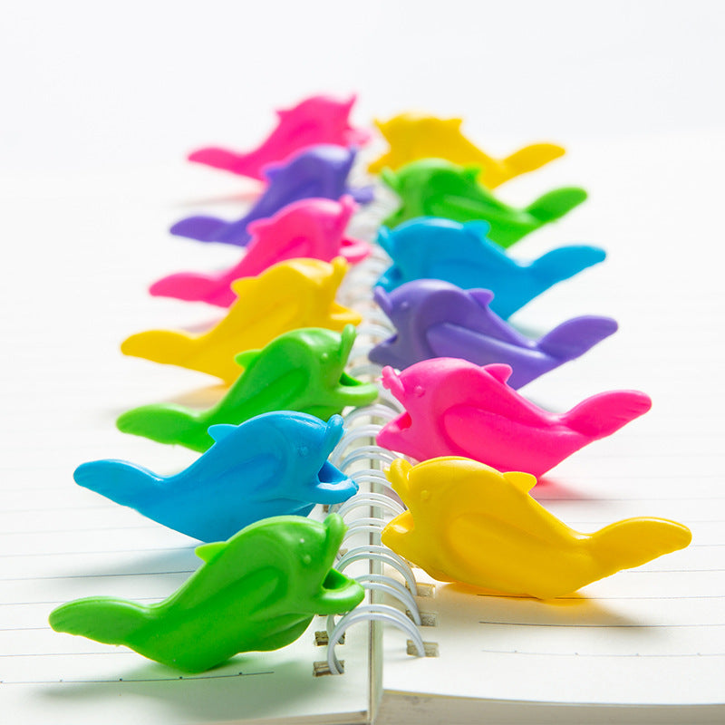 Children's Writing Posture Correction Device Pen Grasper Color Mix And Match Send Eraser