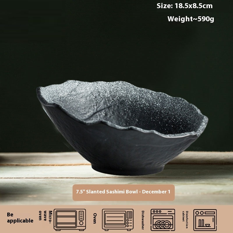 Creative Upscale Restaurant Salmon Seafood Posture Sashimi Plate