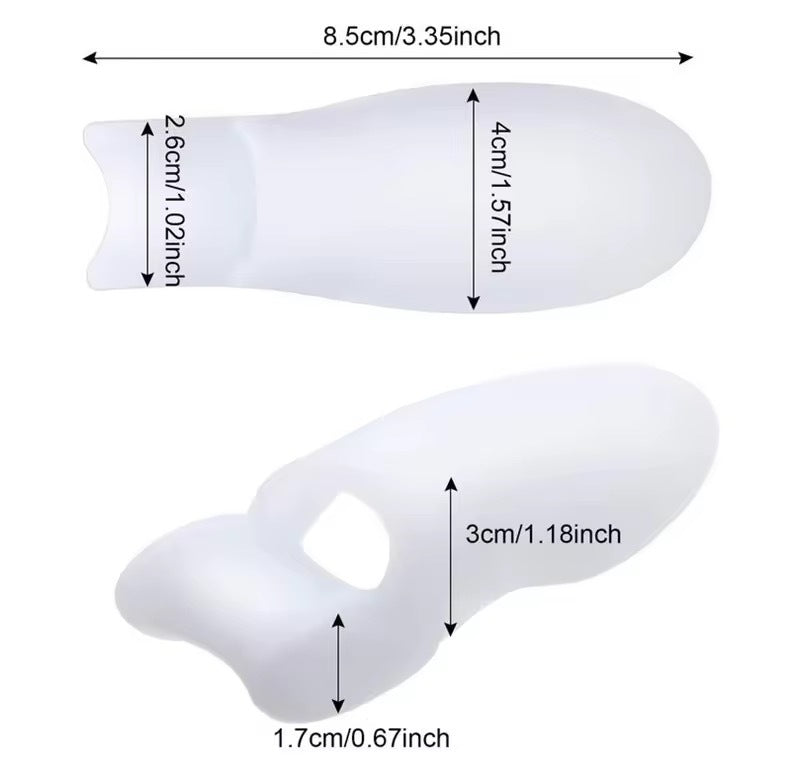 Single-Port Toe Spreader Hallux Valgus Corrector Bunion Correction Overlapping Toes Soft Silicone Separator