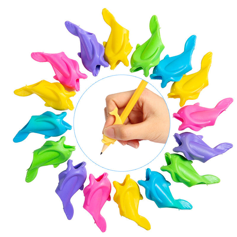Children's Writing Posture Correction Device Pen Grasper Color Mix And Match Send Eraser