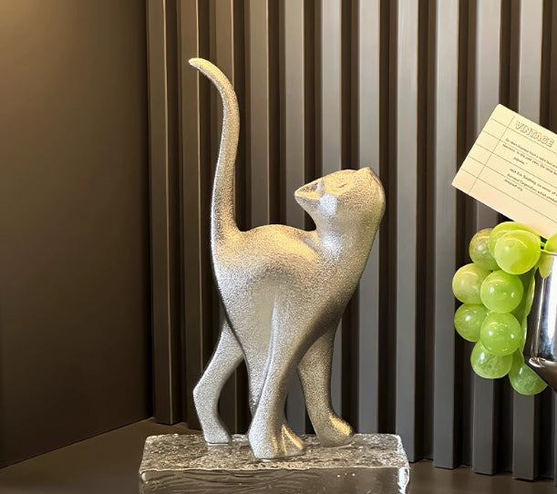 High-end Design Artistic Posture Cat Ornaments Wabi-sabi Style Living Room