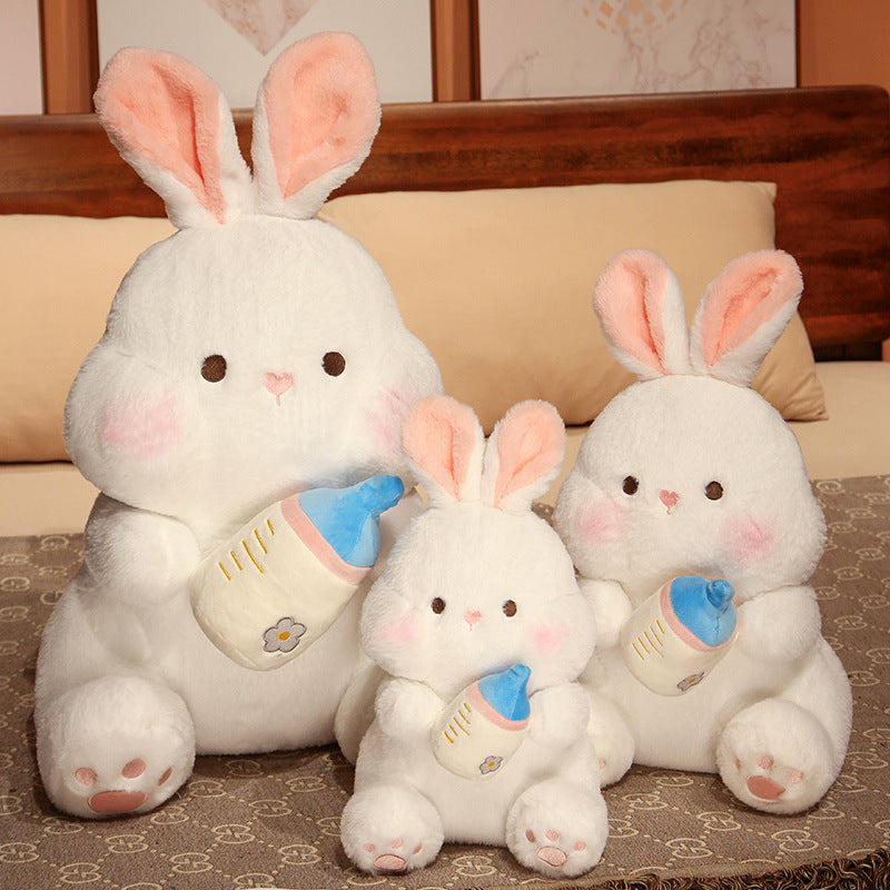 Cute Little White Rabbit Plush Toy Large Sitting Posture Bed Pillow
