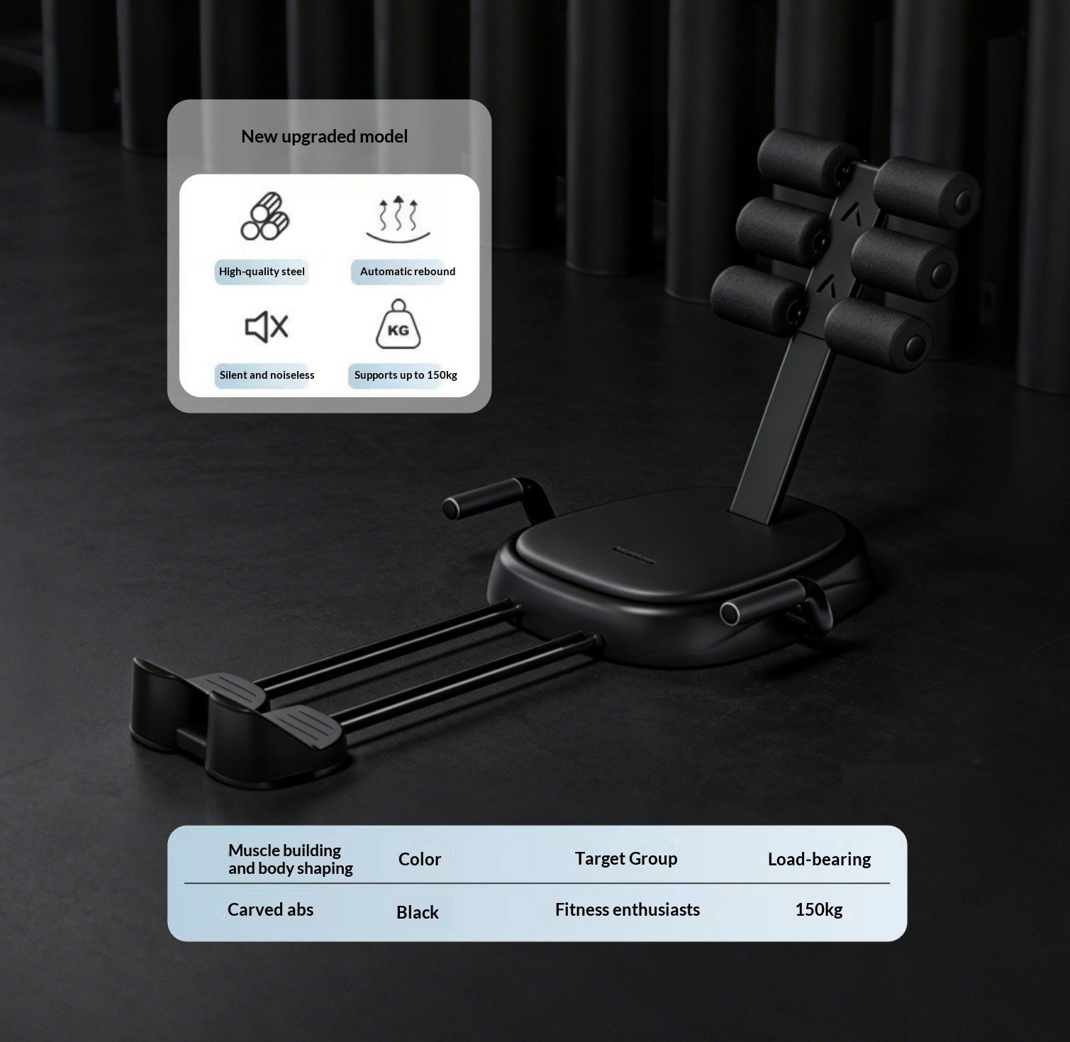 Multi-functional Lazy Sit-up Assist Device Belly-reducing Crunch Aid Posture-correcting Compact Fitness Equipment