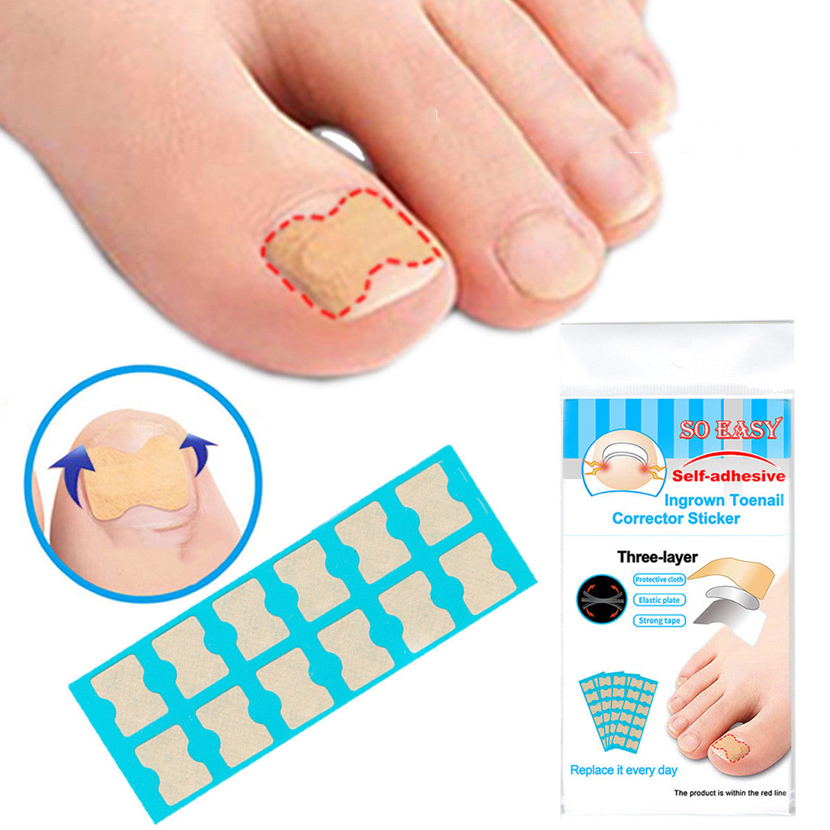 Inlay Nail Paste Double-sided Tape Inlay Nail Corrector Tool