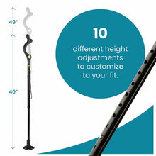 Posture Walking Stick Cane For Men And Women With Adjustable Heights Folding 10 Level Trekking Pole