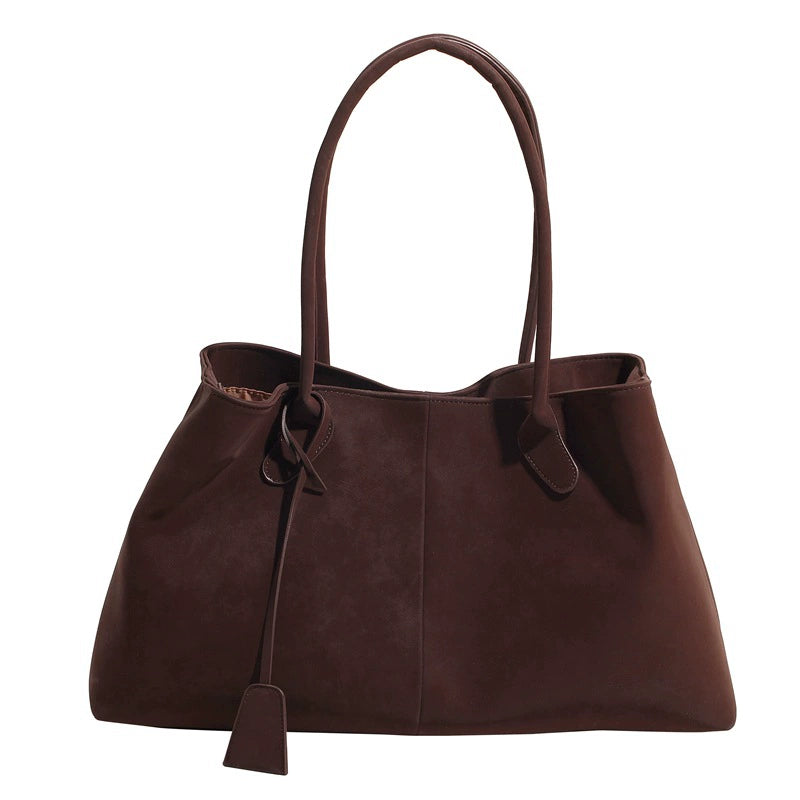 Tote Bag Large Capacity Commuter Portable Underarm Bag About Posture Magnetic Snap Bag