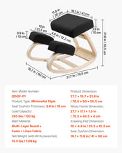 Ergonomic Kneeling Chair, Wooden Posture Knee Chair With Thick Foam Cushions And Solid Wood Frame, Adjustable Height, Natural Relief For Neck Or Back Pain, Ideal For Home, Office Or Meditation